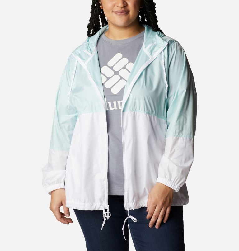Women's Columbia Flash Forward Windbreaker Jackets Mint / White | Plus Size CA-Y6183